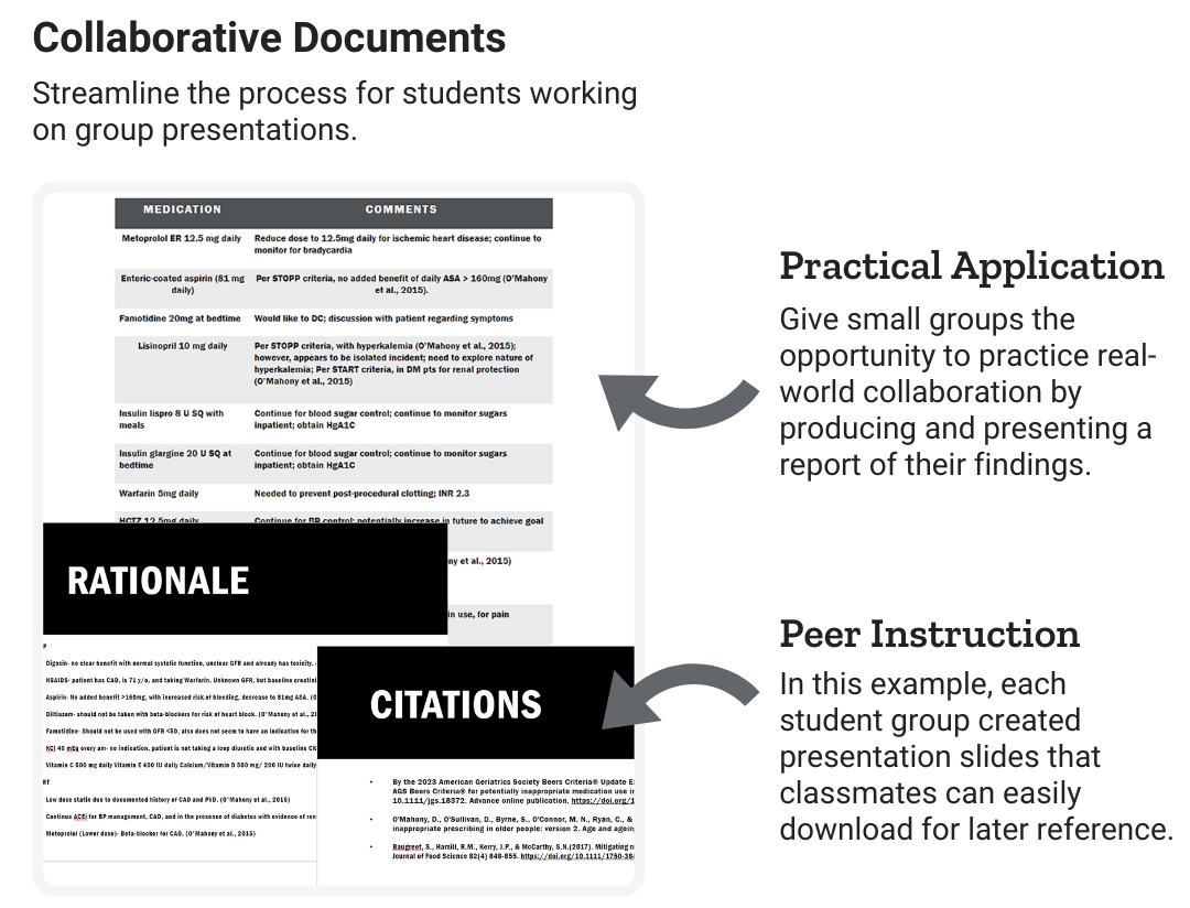 descriptive image of a shared group document